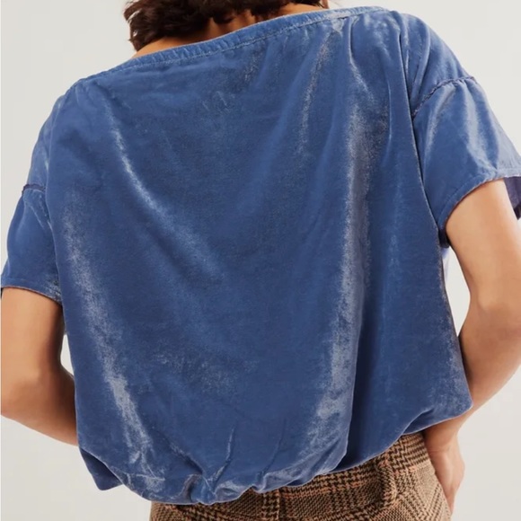 NWOT Cloud 9 velvet top by We The Free from Free People in size Large - Picture 2 of 7